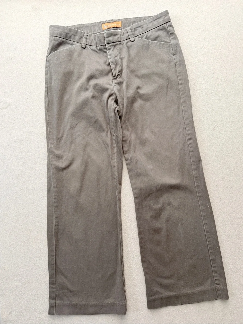 Lee wide-Leg cropped capri Pants - brown -  28W small 5/6 casual elevated ankle